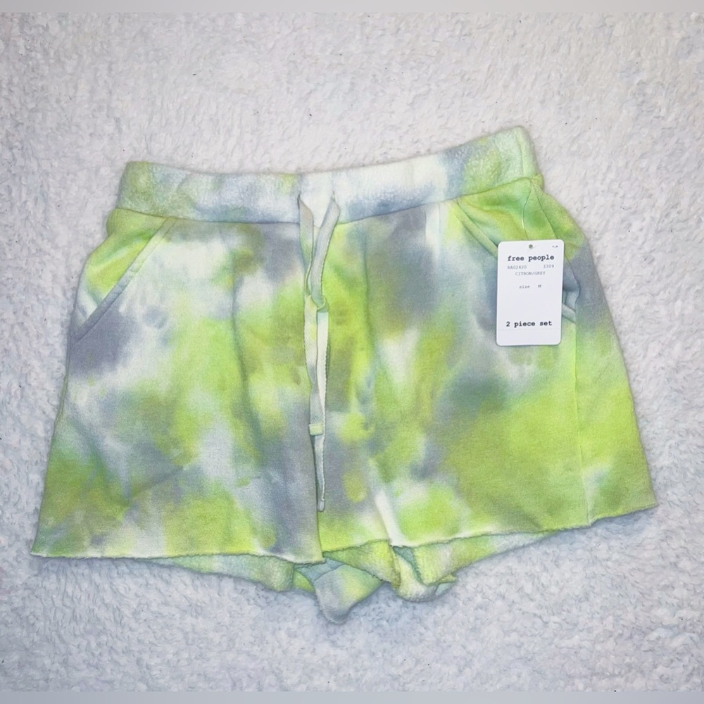 Free People NWT Medium Kelly Washed Full Set in Citron and Grey - Picture 12 of 16
